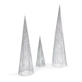 Marleen set of 3 light up cone trees