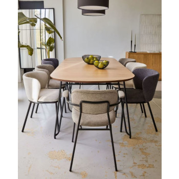 Novac extendable table set Ø 120 + Ciselia chairs