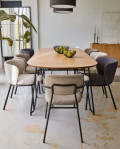 Novac extendable table set Ø 120 + Ciselia chairs