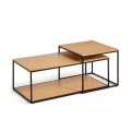 Yoana set of 2 rectangular veneer side tables