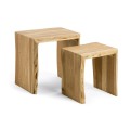 Zuleika set of 2 nesting tables in mascia wood