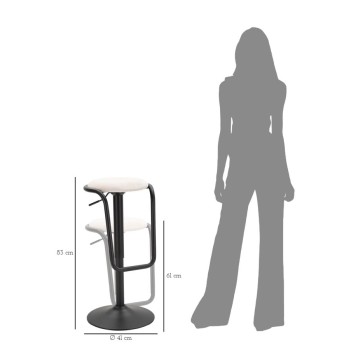 DESTINY WHITE BAR STOOL