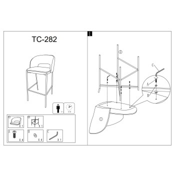 HELSINKI BAR STOOL SET 2 PCS