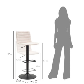 HIGH WHITE BAR STOOL