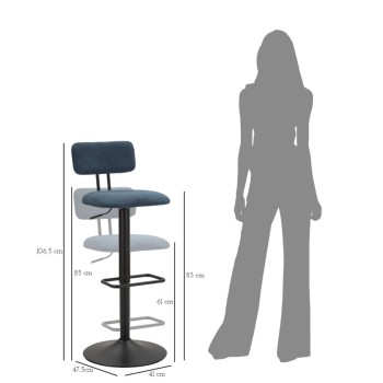 LIGHT NAVY BAR STOOL