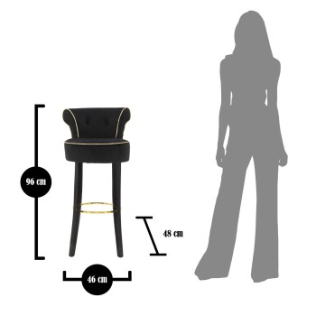 BAR STOOL LUXY BLACK