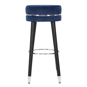 BAR STOOL PARIS BLUE/SILVER