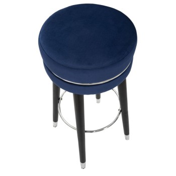 BAR STOOL PARIS BLUE/SILVER