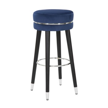 BAR STOOL PARIS BLUE/SILVER