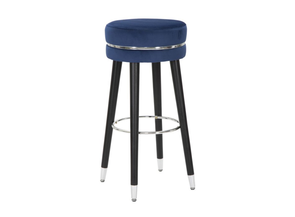 BAR STOOL PARIS BLUE/SILVER