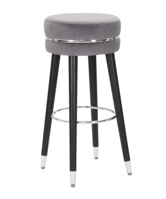 BAR STOOL PARIS GREY/SILVER