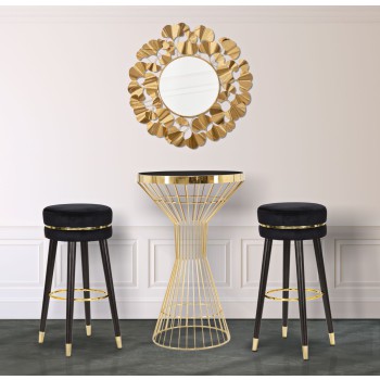 PARIS BLACK/GOLD BAR STOOL