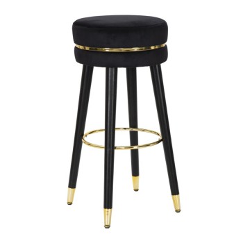 PARIS BLACK/GOLD BAR STOOL