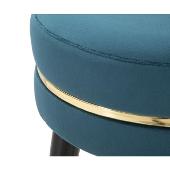 PARIS TEAL/GOLD BAR STOOL