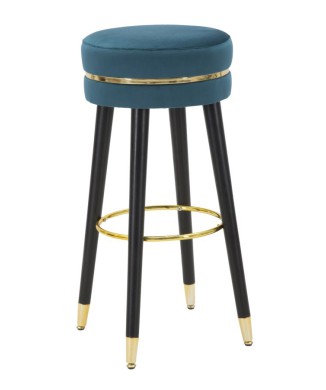 PARIS TEAL/GOLD BAR STOOL