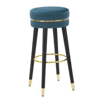 PARIS TEAL/GOLD BAR STOOL