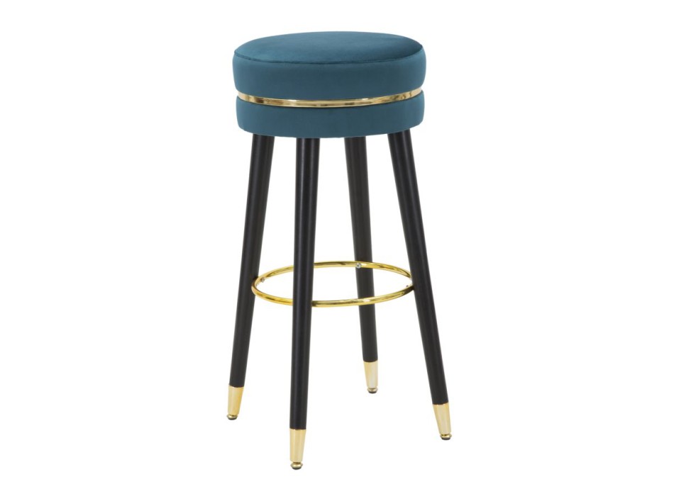 PARIS TEAL/GOLD BAR STOOL