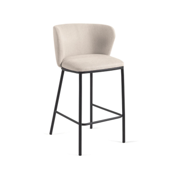 Ciselia stool in chenille seat height 65 cm