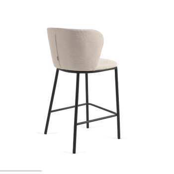 Ciselia stool in chenille seat height 65 cm