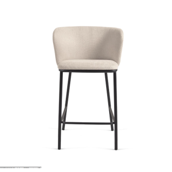 Ciselia stool in chenille seat height 65 cm