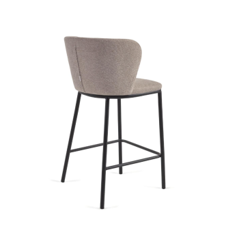 Ciselia stool in chenille seat height 65 cm