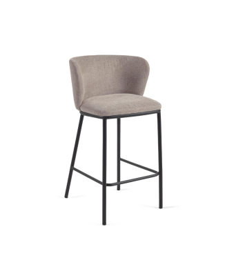 Ciselia stool in chenille seat height 65 cm