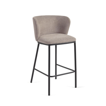 Ciselia stool in chenille seat height 65 cm