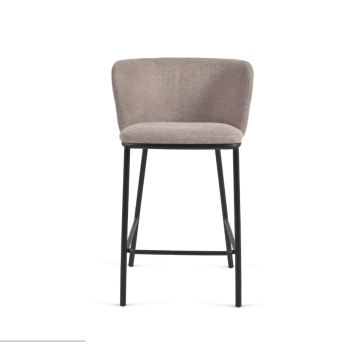 Ciselia stool in chenille seat height 65 cm