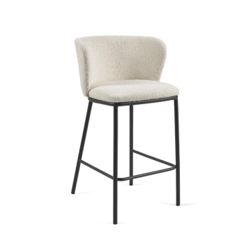 Ciselia stool in shearling 65 cm