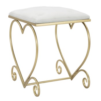 HEART CREAM STOOL