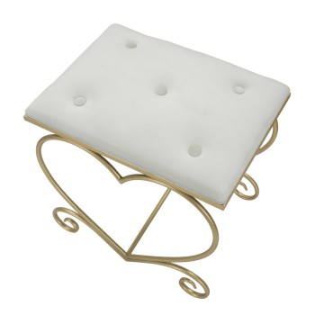 HEART CREAM STOOL