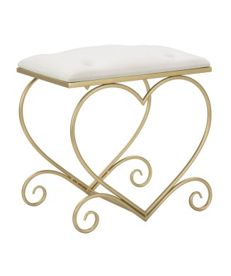 HEART CREAM STOOL