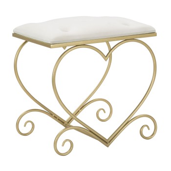 HEART CREAM STOOL