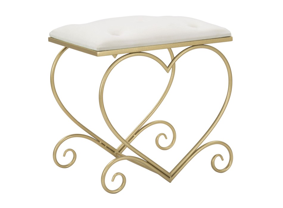 HEART CREAM STOOL