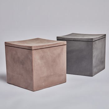 LOUNGE STOOL CUBE MOLESKIN SERRALUNGA