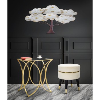 PARIS CREAM/GOLD STOOL