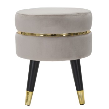 PARIS GREY/GOLD STOOL