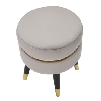 PARIS GREY/GOLD STOOL