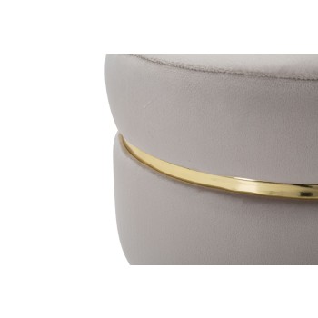 PARIS GREY/GOLD STOOL