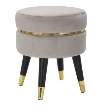 PARIS GREY/GOLD STOOL