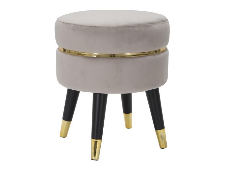 PARIS GREY/GOLD STOOL