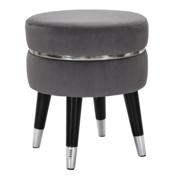 PARIS GREY/SILVER STOOL