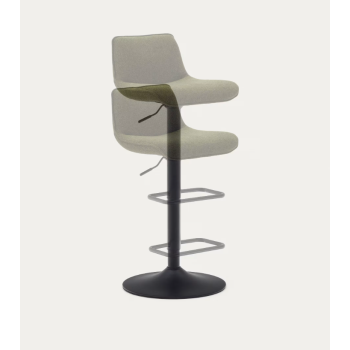 Zenda stool in chenille LA FORMA