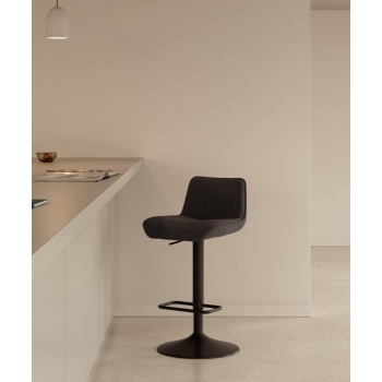 Zenda stool in chenille LA FORMA