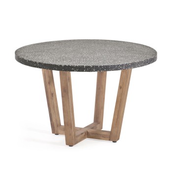 Shanelle tavolo rotondo in terrazzo nero Ø 120 cm