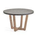 Shanelle round table in black terrazzo Ø 120 cm