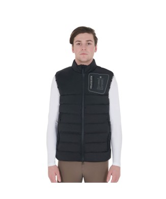 MEN'S VEST IN ELASTIC FABRIC WITH SILICONE PATCH