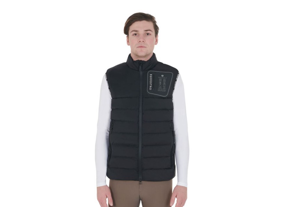 MEN'S VEST IN ELASTIC FABRIC WITH SILICONE PATCH