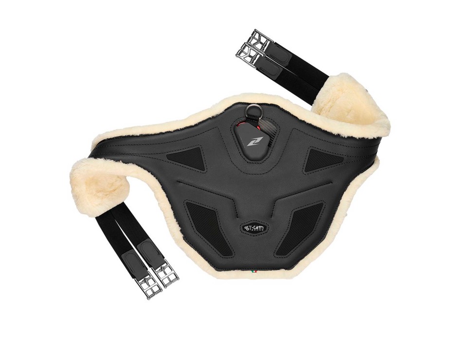 GIRTH WITH STUDS IN TECHNO-FUR