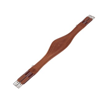 LEATHER JUMPING GIRTH WITH ELASTIC BANDS